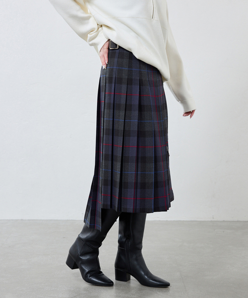 IENA(イエナ)の「O'neil of Dublin/オニールオブダブリン 別注 キルトスカート A16181(スカート・レディース・ブルー系その他/ブラック/カーキ・FREE)」の11枚目の写真