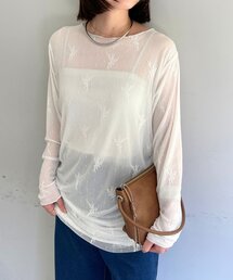 フラワードットチュールプルオーバー