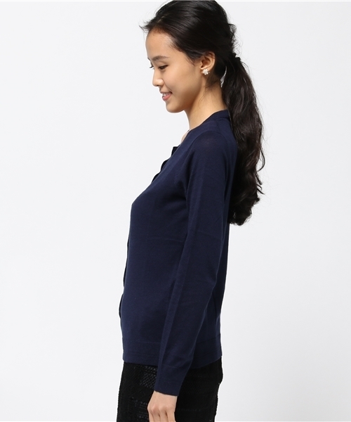 ikka（イッカ）の「14Gシルク混カーディガン（カーディガン/ボレロ・レディース・イエロー/ネイビー/オフホワイト/グレー/グリーン・LARGE/MEDIUM）」の12枚目の写真