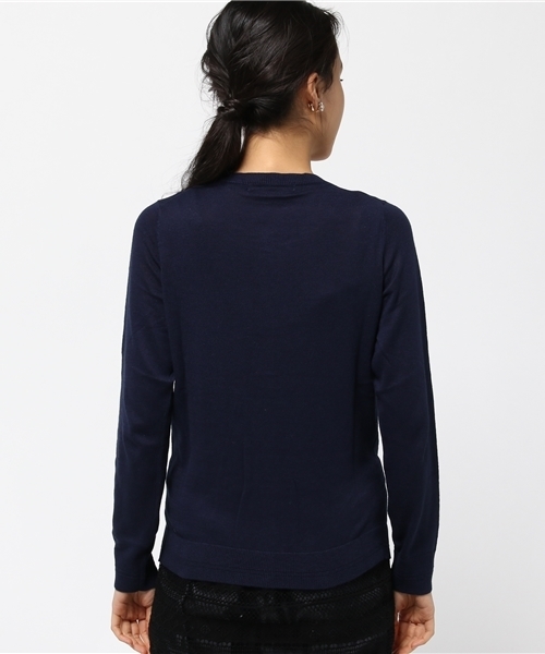 ikka（イッカ）の「14Gシルク混カーディガン（カーディガン/ボレロ・レディース・イエロー/ネイビー/オフホワイト/グレー/グリーン・LARGE/MEDIUM）」の6枚目の写真