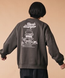 限定展開 アンクル ハンバーガー クルーネック スウェット