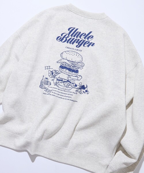 FREAK'S STORE（フリークスストア）の「限定展開 アンクル ハンバーガー クルーネック スウェット（スウェット・メンズ・スミクロ/アッシュグレー/ピンク/ブラウン・SMALL/MEDIUM/LARGE）」の3枚目の写真