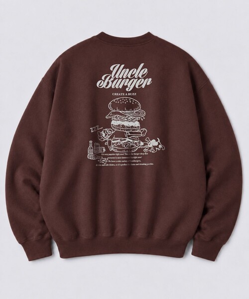 FREAK'S STORE（フリークスストア）の「限定展開 アンクル ハンバーガー クルーネック スウェット（スウェット・メンズ・スミクロ/アッシュグレー/ピンク/ブラウン・SMALL/MEDIUM/LARGE）」の15枚目の写真
