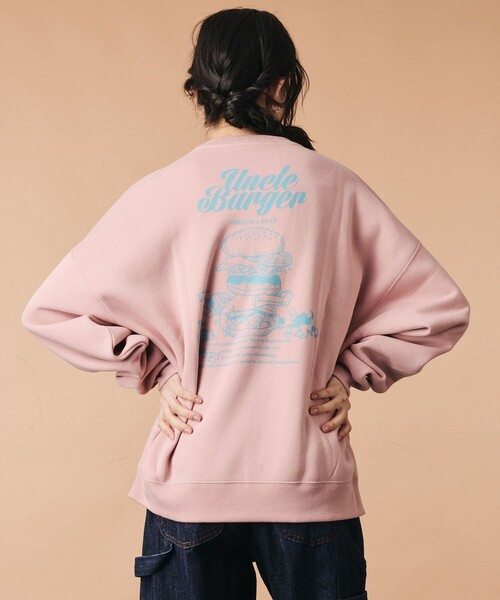 FREAK'S STORE（フリークスストア）の「限定展開 アンクル ハンバーガー クルーネック スウェット（スウェット・メンズ・スミクロ/アッシュグレー/ピンク/ブラウン・SMALL/MEDIUM/LARGE）」の18枚目の写真