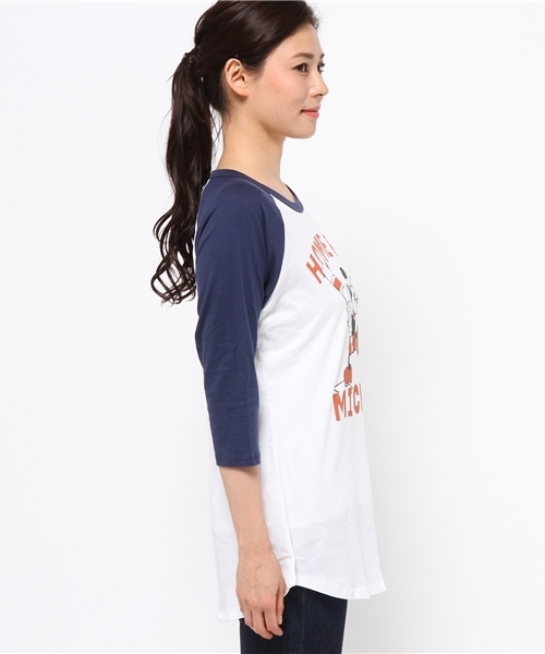 JUNK FOOD（ジャンクフード）の「HOMERUN MICKEY/ホームランミッキーマウスTシャツ（Tシャツ/カットソー・レディース・ホワイト・X-SMALL/MEDIUM/SMALL/LARGE）」の5枚目の写真