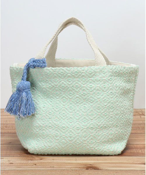 SEVENDAYS=SUNDAY（セブンデイズサンデイ）の「ＬＰ　ｔｏｔｏ　ｂａｇ＿ｄｉａｍｏｎｄ（ショルダーバッグ・レディース・ブラック/ミント/オフホワイト・FREE）」の3枚目の写真