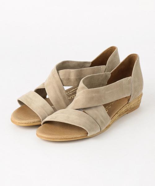 GAIMO（ガイモ）の「＜Gaimo＞スウェード NUNCA エスパ◆（サンダル・レディース・ライトグレー/ブラック・35/37/38/36）」の2枚目の写真