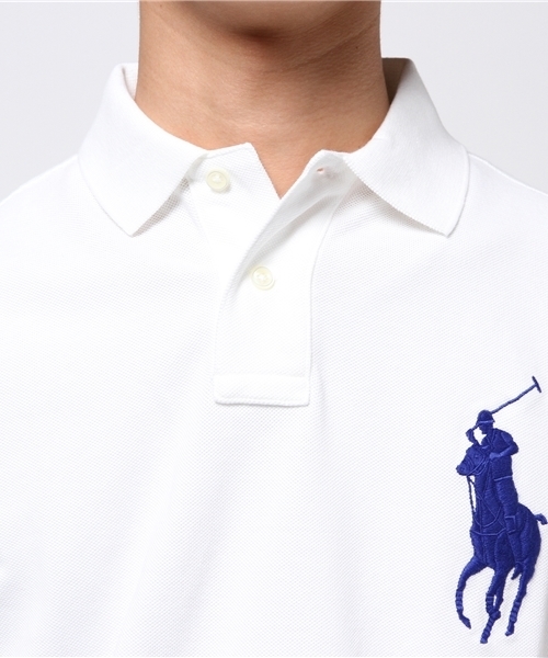 POLO RALPH LAUREN（ポロ ラルフ ローレン）の「カスタムフィット Big Pony ポロシャツ（ポロシャツ・メンズ・ホワイト・MEDIUM/X-SMALL/LARGE/SMALL/X-LARGE）」の4枚目の写真