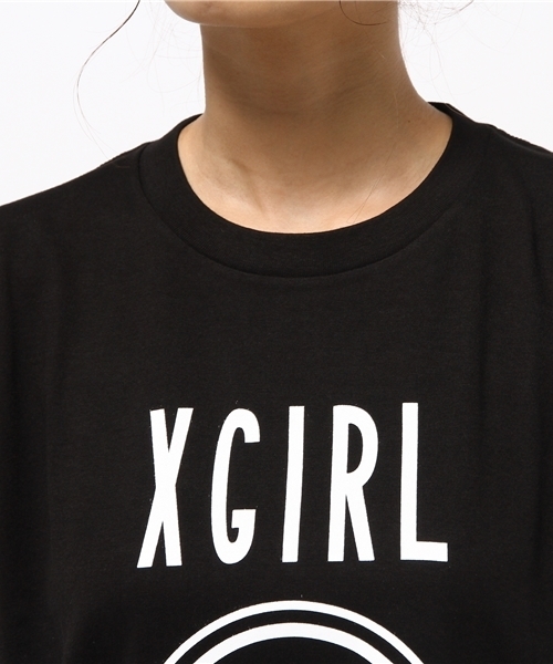 Xgirl（エックスガール）の「XGIRL EMBLEM S/S SUPER BIG TEE /Tシャツ/半袖/ロゴ/プリント/シンプル（T