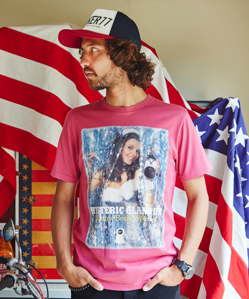 HYSTERIC GLAMOUR（ヒステリックグラマー）の「VIP-WINTER 1968 pt T-SH（Tシャツ/カットソー・メンズ・ホワイト/ピンク/ブラック・SMALL/MEDIUM/LARGE）」の3枚目の写真