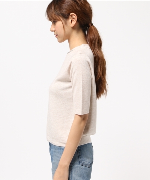 NATURAL BEAUTY BASIC（ナチュラルビューティーベーシック）の「ミラノリブニット（ニット/セーター・レディース・グレー/ブルー/ボルドー/ベージュ・MEDIUM）」の8枚目の写真