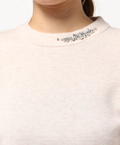 NATURAL BEAUTY BASIC（ナチュラルビューティーベーシック）の「ミラノリブニット（ニット/セーター・レディース・グレー/ブルー/ボルドー/ベージュ・MEDIUM）」の10枚目の写真