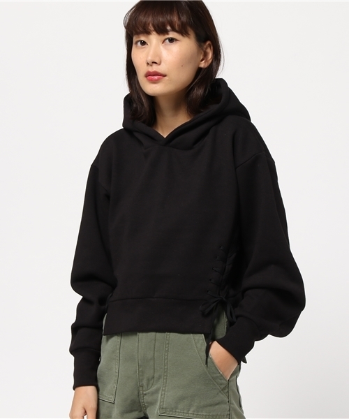 SLY（スライ）の「SIDE LACE UP SW PK（スウェット・レディース・ブラック/トップグレー/ワインレッド・1/2）」の13枚目の写真