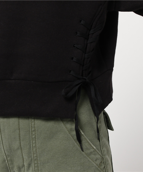 SLY（スライ）の「SIDE LACE UP SW PK（スウェット・レディース・ブラック/トップグレー/ワインレッド・1/2）」の11枚目の写真