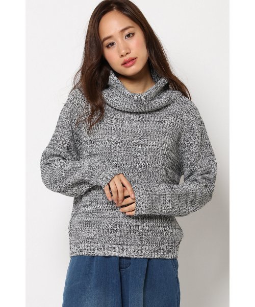 VENCEEXCHANGE（ヴァンスエクスチェンジ）の「アクリル畦オフタートルニット           （ニット/セーター・レディース・オフホワイト/グレー/ライトブラウン/ブラック・MEDIUM）」の4枚目の写真