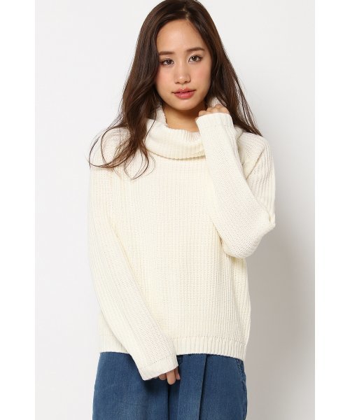 VENCEEXCHANGE（ヴァンスエクスチェンジ）の「アクリル畦オフタートルニット           （ニット/セーター・レディース・オフホワイト/グレー/ライトブラウン/ブラック・MEDIUM）」の2枚目の写真