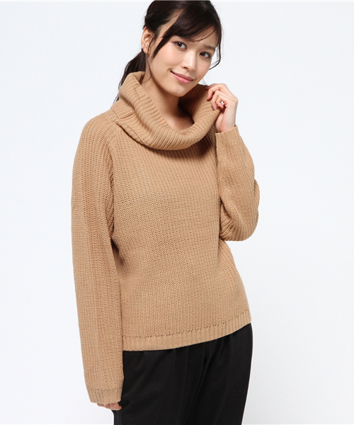 VENCEEXCHANGE（ヴァンスエクスチェンジ）の「アクリル畦オフタートルニット           （ニット/セーター・レディース・オフホワイト/グレー/ライトブラウン/ブラック・MEDIUM）」の9枚目の写真