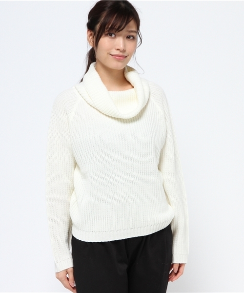 VENCEEXCHANGE（ヴァンスエクスチェンジ）の「アクリル畦オフタートルニット           （ニット/セーター・レディース・オフホワイト/グレー/ライトブラウン/ブラック・MEDIUM）」の5枚目の写真