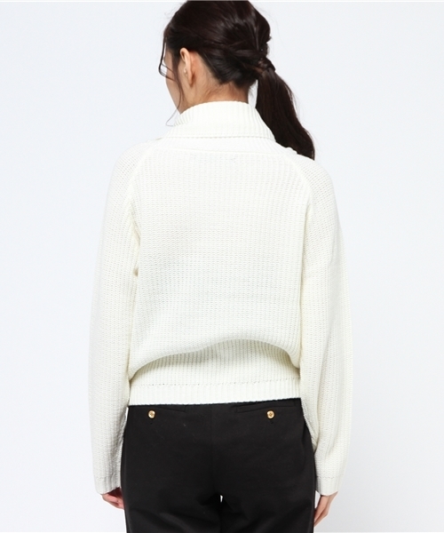 VENCEEXCHANGE（ヴァンスエクスチェンジ）の「アクリル畦オフタートルニット           （ニット/セーター・レディース・オフホワイト/グレー/ライトブラウン/ブラック・MEDIUM）」の7枚目の写真