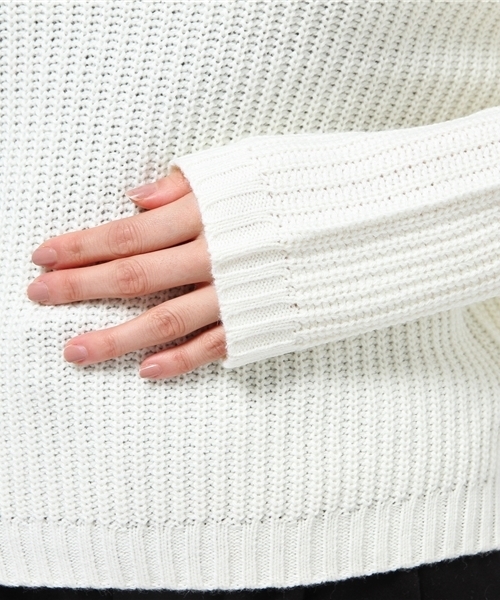 VENCEEXCHANGE（ヴァンスエクスチェンジ）の「アクリル畦オフタートルニット           （ニット/セーター・レディース・オフホワイト/グレー/ライトブラウン/ブラック・MEDIUM）」の11枚目の写真