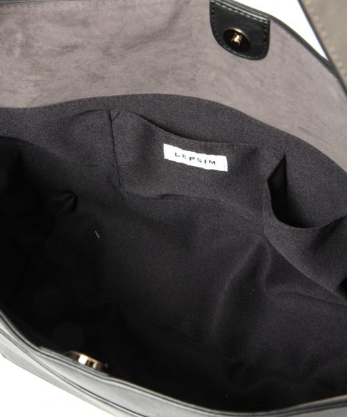 LEPSIM(レプシィム)の「ムスビハンドルトートバッグ 743260(トートバッグ・レディース・ブラック/ライトベージュ・ONE SIZE)」の9枚目の写真