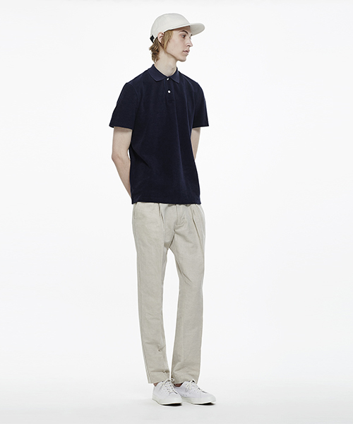 Saturdays NYC（サタデーズ ニューヨークシティ ）の「Jake Terry Cotton Polo（ポロシャツ・メンズ・ホワイト/ネイビー・L/X-SMALL/M/S/X-LARGE）」の6枚目の写真