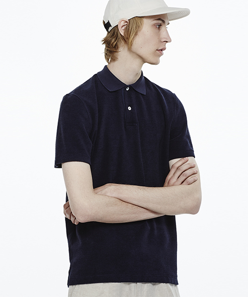 Saturdays NYC（サタデーズ ニューヨークシティ ）の「Jake Terry Cotton Polo（ポロシャツ・メンズ・ホワイト/ネイビー・L/X-SMALL/M/S/X-LARGE）」の7枚目の写真