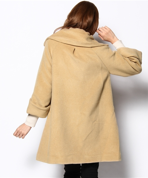 NANO universe（ナノユニバース）の「カルゼビーバーAラインコート（その他アウター・レディース・キャメル/カーキ/ブラック・FREE）」の8枚目の写真