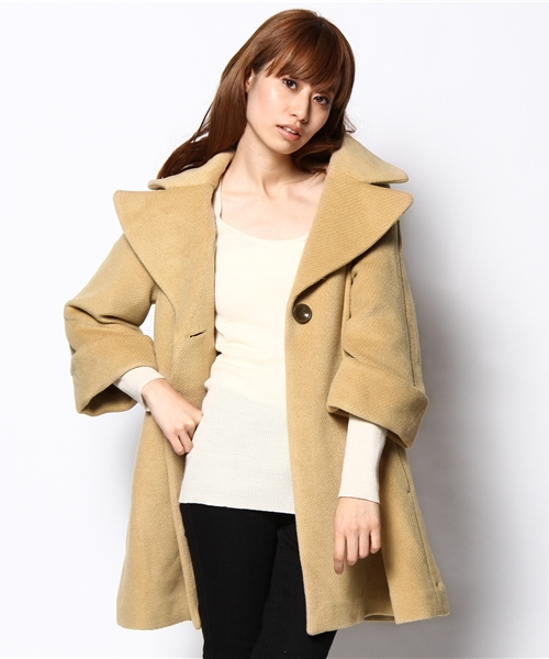 NANO universe（ナノユニバース）の「カルゼビーバーAラインコート（その他アウター・レディース・キャメル/カーキ/ブラック・FREE）」の9枚目の写真