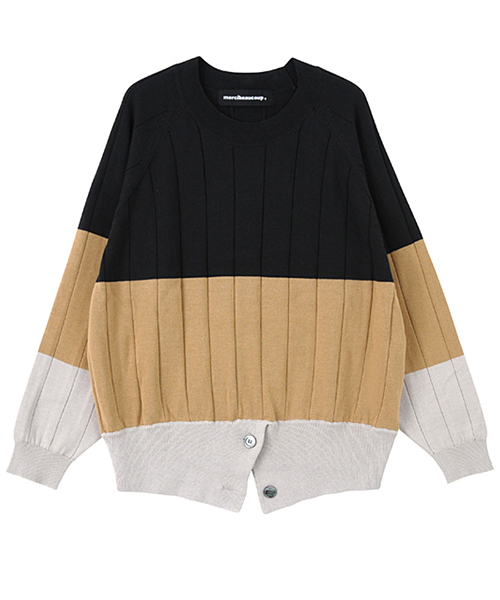 mercibeaucoup,(メルシーボークー)の「B:トタンイロニット(ニット/セーター・レディース・ホワイト/ブラック/グレー/ネイビー・01)」の2枚目の写真