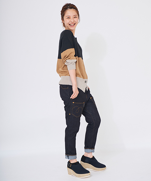 mercibeaucoup,(メルシーボークー)の「B:トタンイロニット(ニット/セーター・レディース・ホワイト/ブラック/グレー/ネイビー・01)」の8枚目の写真