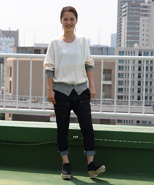 mercibeaucoup,(メルシーボークー)の「B:トタンイロニット(ニット/セーター・レディース・ホワイト/ブラック/グレー/ネイビー・01)」の17枚目の写真