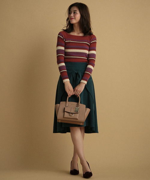 SWINGLE(スウィングル)の「【雑誌掲載】マルチボーダープルオーバー◆(Tシャツ/カットソー・レディース・ブラウン系その他/ブルー系その他/イエロー系その他・SMALL)」の7枚目の写真