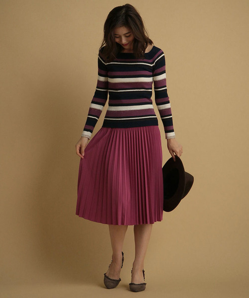 SWINGLE(スウィングル)の「【雑誌掲載】マルチボーダープルオーバー◆(Tシャツ/カットソー・レディース・ブラウン系その他/ブルー系その他/イエロー系その他・SMALL)」の6枚目の写真