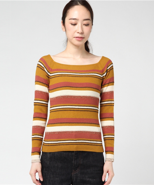 SWINGLE(スウィングル)の「【雑誌掲載】マルチボーダープルオーバー◆(Tシャツ/カットソー・レディース・ブラウン系その他/ブルー系その他/イエロー系その他・SMALL)」の14枚目の写真