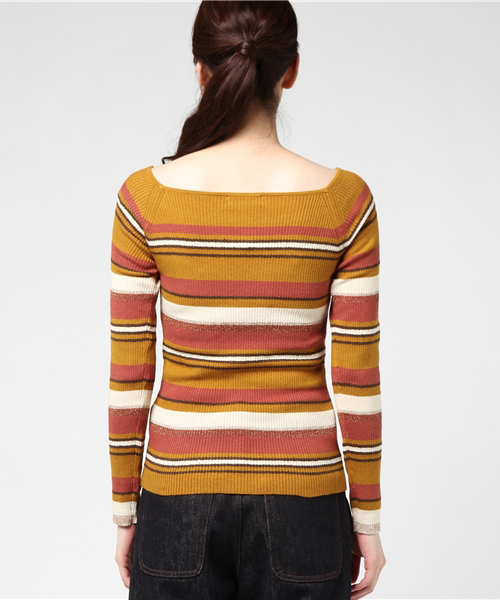 SWINGLE(スウィングル)の「【雑誌掲載】マルチボーダープルオーバー◆(Tシャツ/カットソー・レディース・ブラウン系その他/ブルー系その他/イエロー系その他・SMALL)」の12枚目の写真