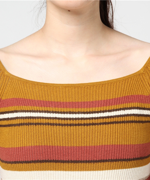 SWINGLE(スウィングル)の「【雑誌掲載】マルチボーダープルオーバー◆(Tシャツ/カットソー・レディース・ブラウン系その他/ブルー系その他/イエロー系その他・SMALL)」の11枚目の写真