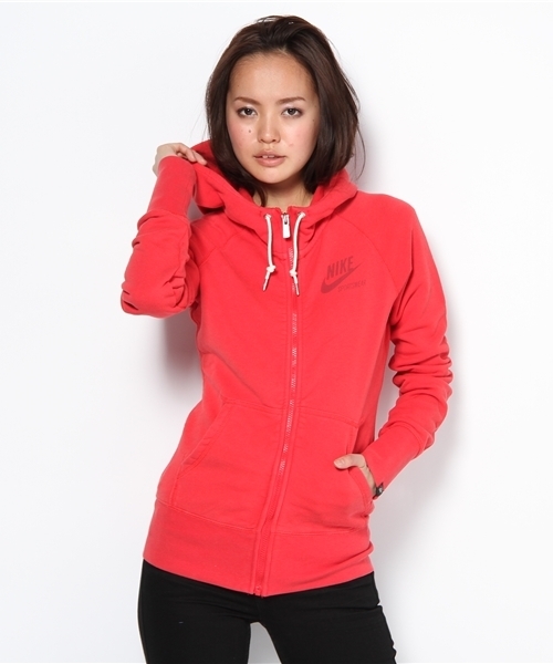 NIKE(ナイキ)の「WMNS ウォッシュド AW77 FZ パーカー(パーカー・レディース・レッド/グリーン/ネイビー・SMALL/MEDIUM)」の1枚目の写真