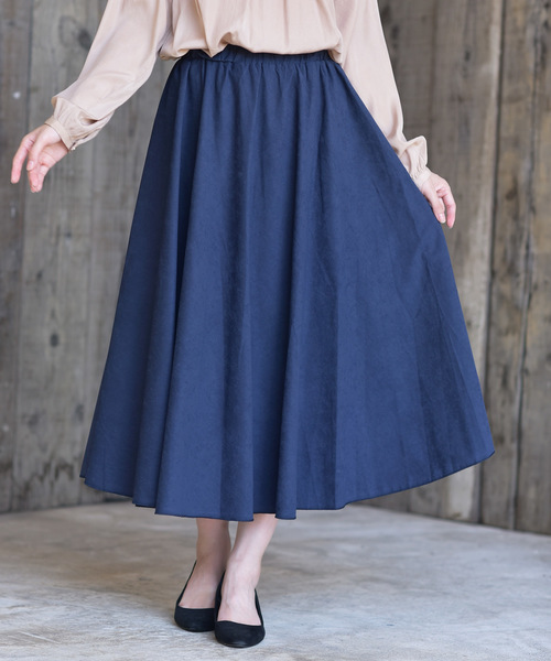 rps（アールピーエス）の「ツイルピーチ起毛ロングスカート（スカート・レディース・キャメル/ブラウン/ネイビー/ダークグリーン/グレー/ダークパープル/ライトカーキ/グレイッシュベージュ/グレー系その他3/ダークブラウン/ベージュ/ブルー/カーキ/パープル/ブラック/オレンジ・M/フリー）」の11枚目の写真