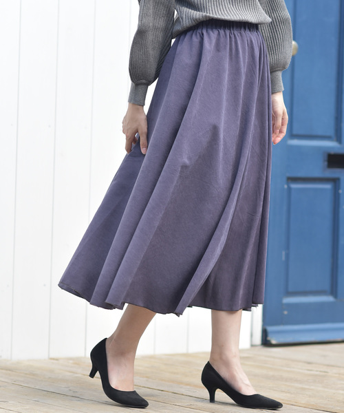 rps（アールピーエス）の「ツイルピーチ起毛ロングスカート（スカート・レディース・キャメル/ブラウン/ネイビー/ダークグリーン/グレー/ダークパープル/ライトカーキ/グレイッシュベージュ/グレー系その他3/ダークブラウン/ベージュ/ブルー/カーキ/パープル/ブラック/オレンジ・M/フリー）」の14枚目の写真