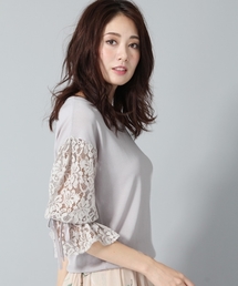 Andemiu | ソデレースニットプルオーバー769080(ニット/セーター)