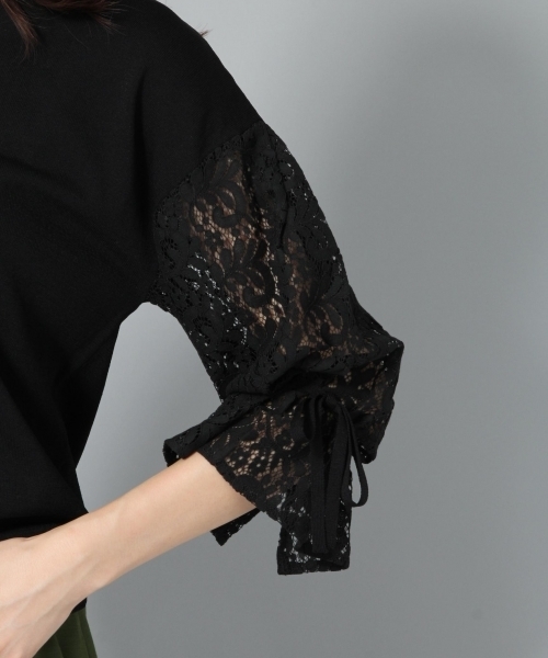 Andemiu（アンデミュウ）の「ソデレースニットプルオーバー769080（ニット/セーター・レディース・ブラウン/グレー/ブラック・FREE）」の12枚目の写真