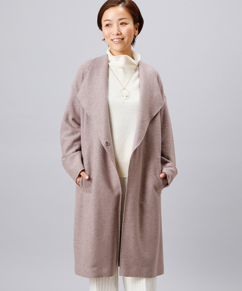 RIVE DROITE（リヴドロワ）の「ウールブークレコート（その他アウター・レディース・ブラック/ライトグレー/ピンク・FREE）」の3枚目の写真