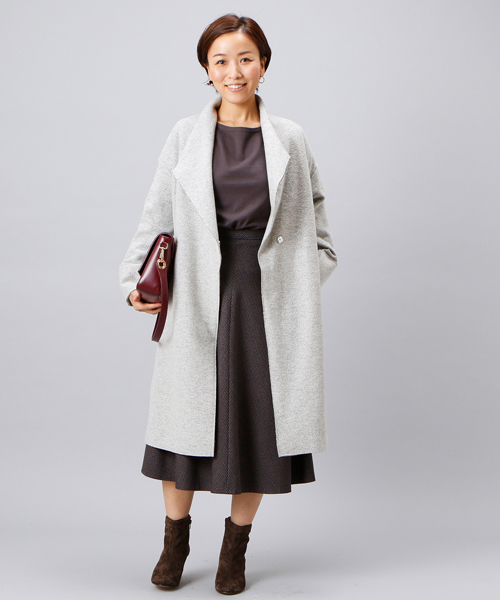 RIVE DROITE（リヴドロワ）の「ウールブークレコート（その他アウター・レディース・ブラック/ライトグレー/ピンク・FREE）」の13枚目の写真