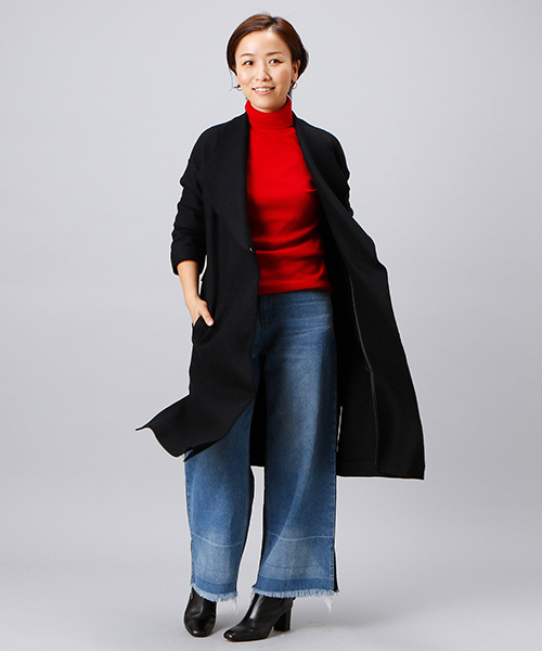 RIVE DROITE（リヴドロワ）の「ウールブークレコート（その他アウター・レディース・ブラック/ライトグレー/ピンク・FREE）」の9枚目の写真