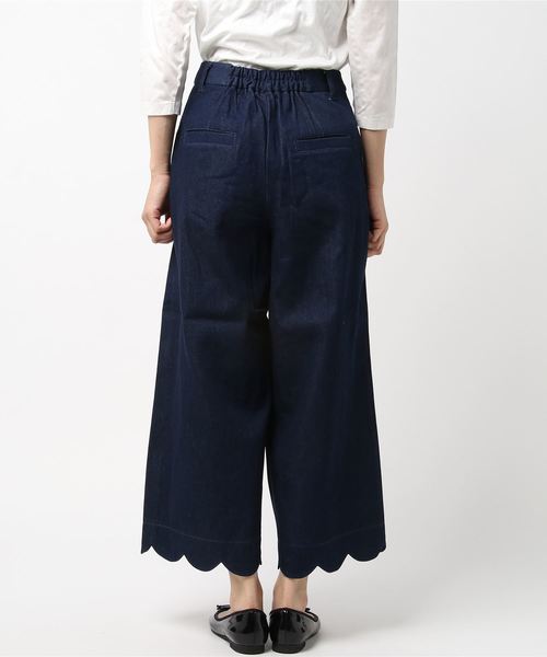 POU DOU DOU（プードゥドゥ）の「裾スカラップタックパンツ（その他パンツ・レディース・インディゴブルー/ベージュ/カーキ/ネイビー/ライトグリーン/ライトベージュ・3）」の8枚目の写真