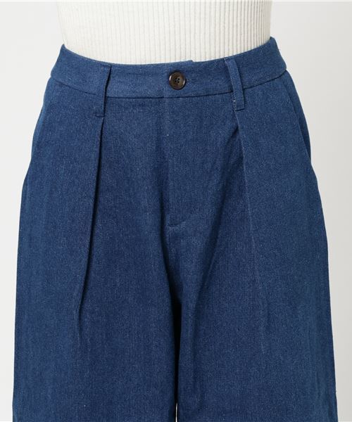 POU DOU DOU（プードゥドゥ）の「裾スカラップタックパンツ（その他パンツ・レディース・インディゴブルー/ベージュ/カーキ/ネイビー/ライトグリーン/ライトベージュ・3）」の9枚目の写真