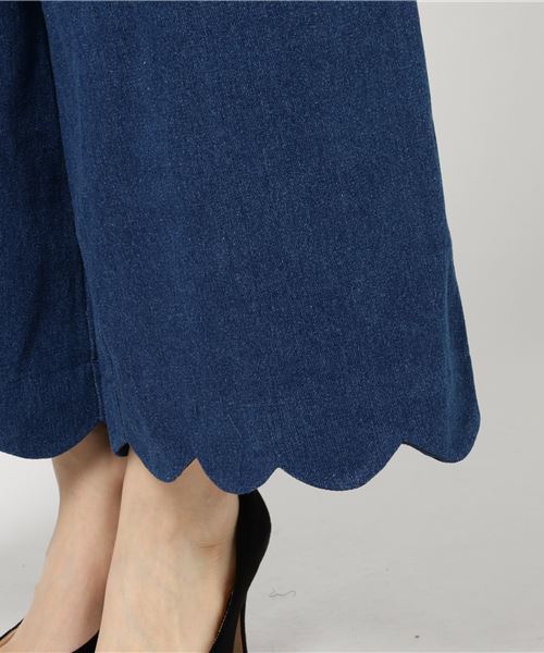 POU DOU DOU（プードゥドゥ）の「裾スカラップタックパンツ（その他パンツ・レディース・インディゴブルー/ベージュ/カーキ/ネイビー/ライトグリーン/ライトベージュ・3）」の12枚目の写真