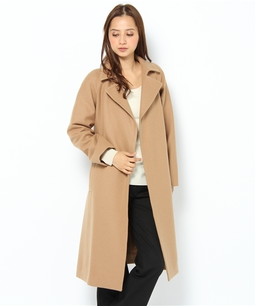 Demi-Luxe BEAMS】サイズ36 カシミヤ混 ラップコート