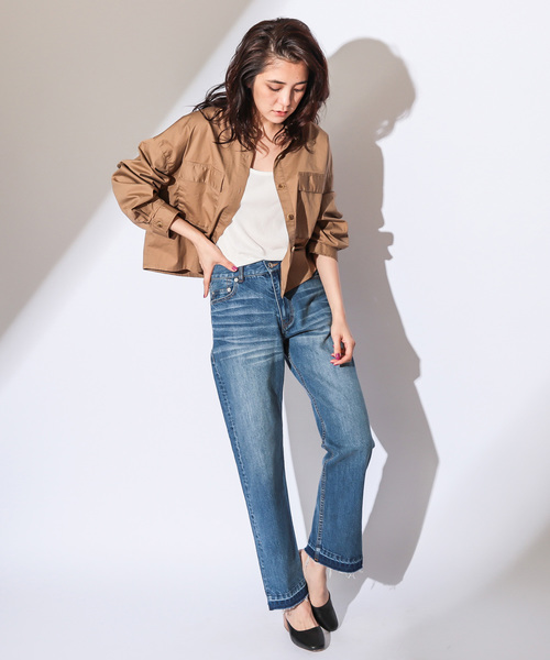 CIAOPANIC(チャオパニック)の「綿ツイルフラップポケット付きシャツ(シャツ/ブラウス・レディース・ベージュ/レッド/アイボリー・FREE)」の17枚目の写真